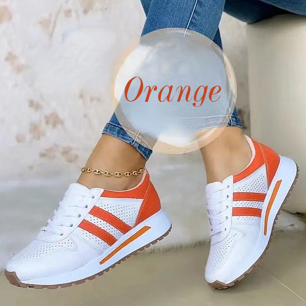 GRW Sporty Orthopedic Shoes Women Breathable Striped Cushioned Sneakers Trendy