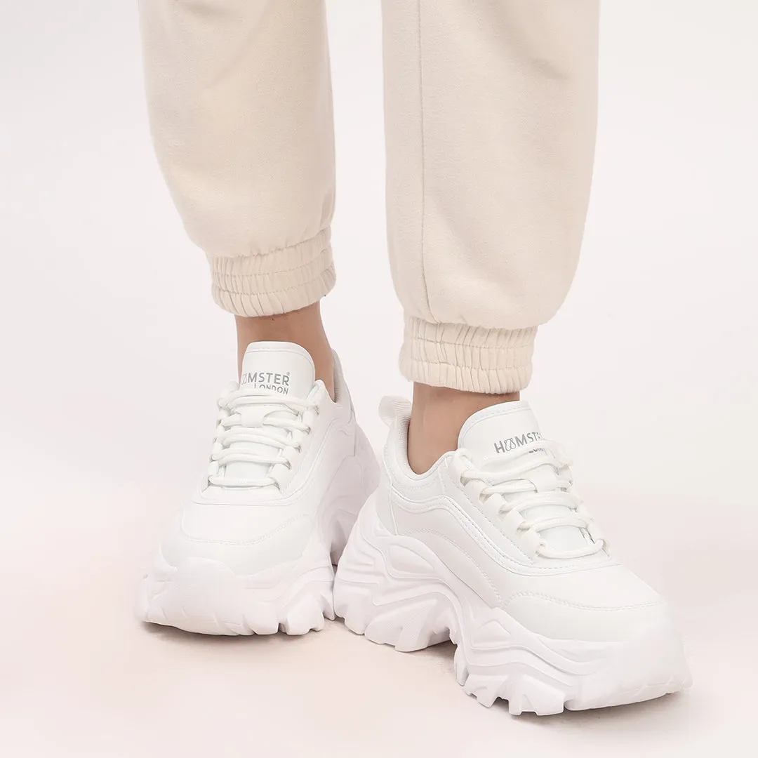 Hamster London Mousehole All White Party Sneakers