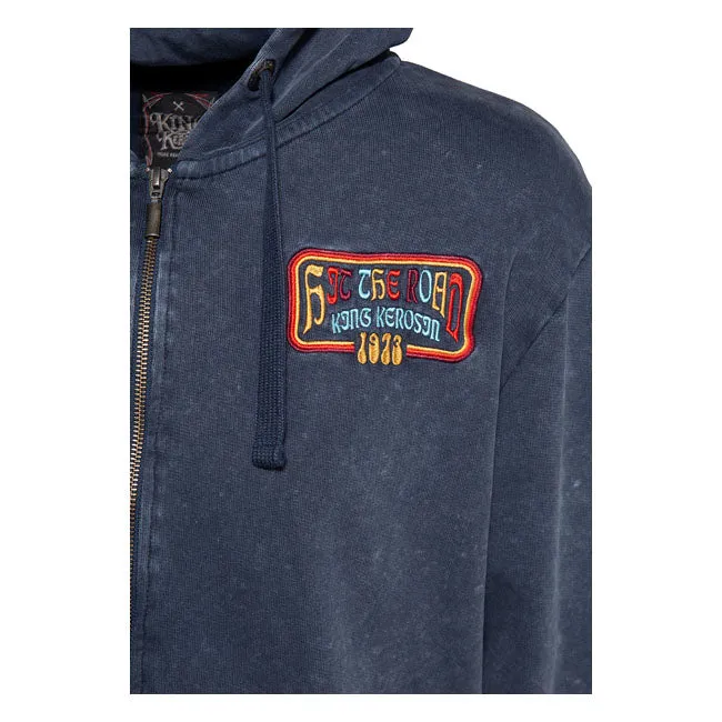 King Kerosin Hit The Road Jack Zip Hoodie Dark Blue