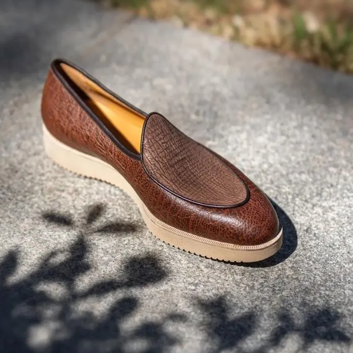 Kudu & Sharkskin Belgian Loafers