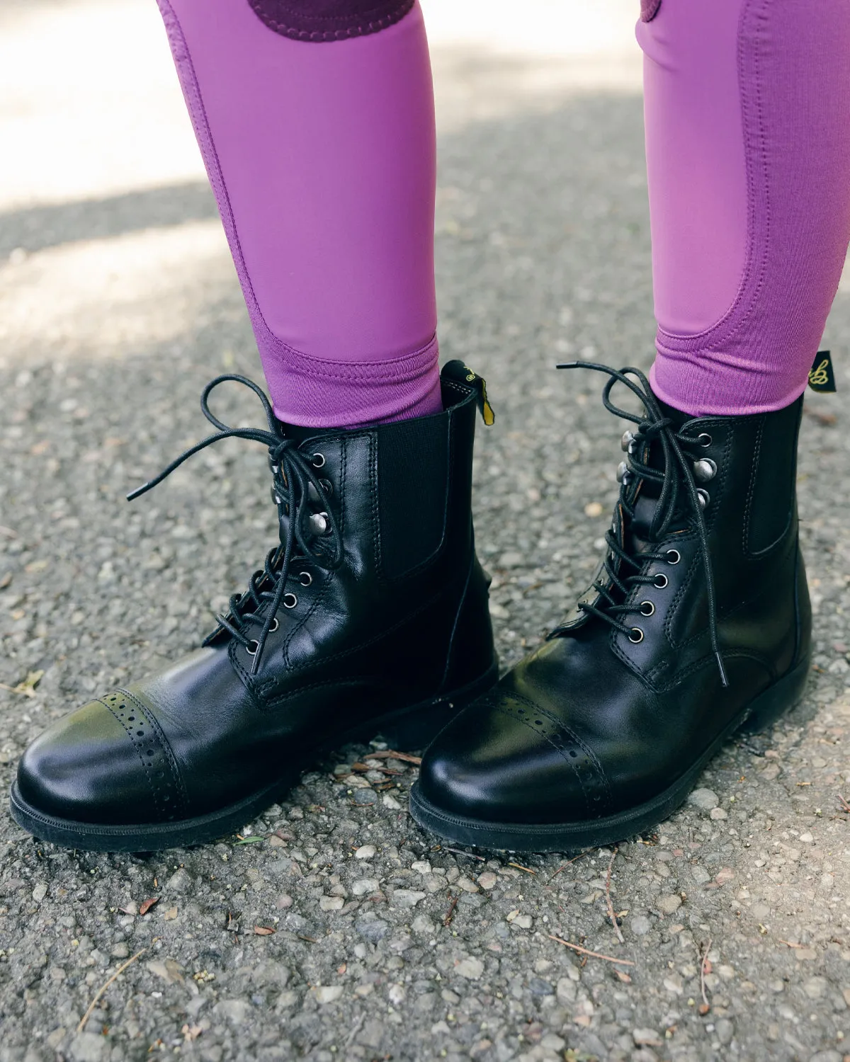 Lace-Up Leather Paddock Boots