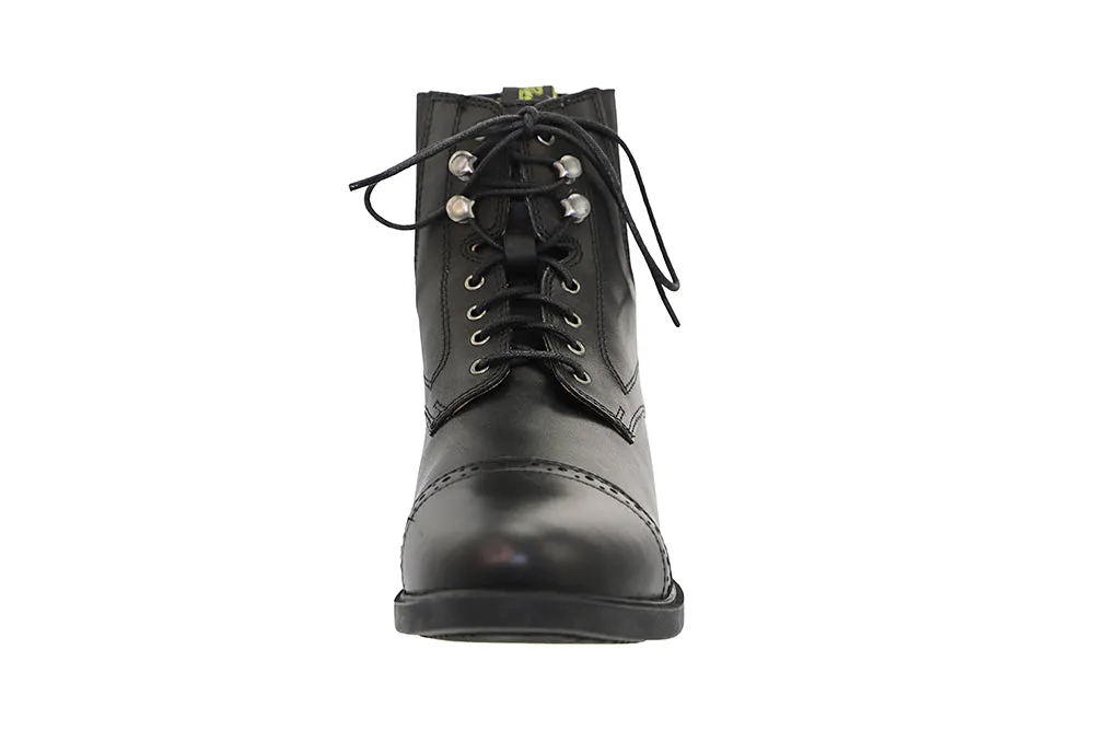 Lace-Up Leather Paddock Boots