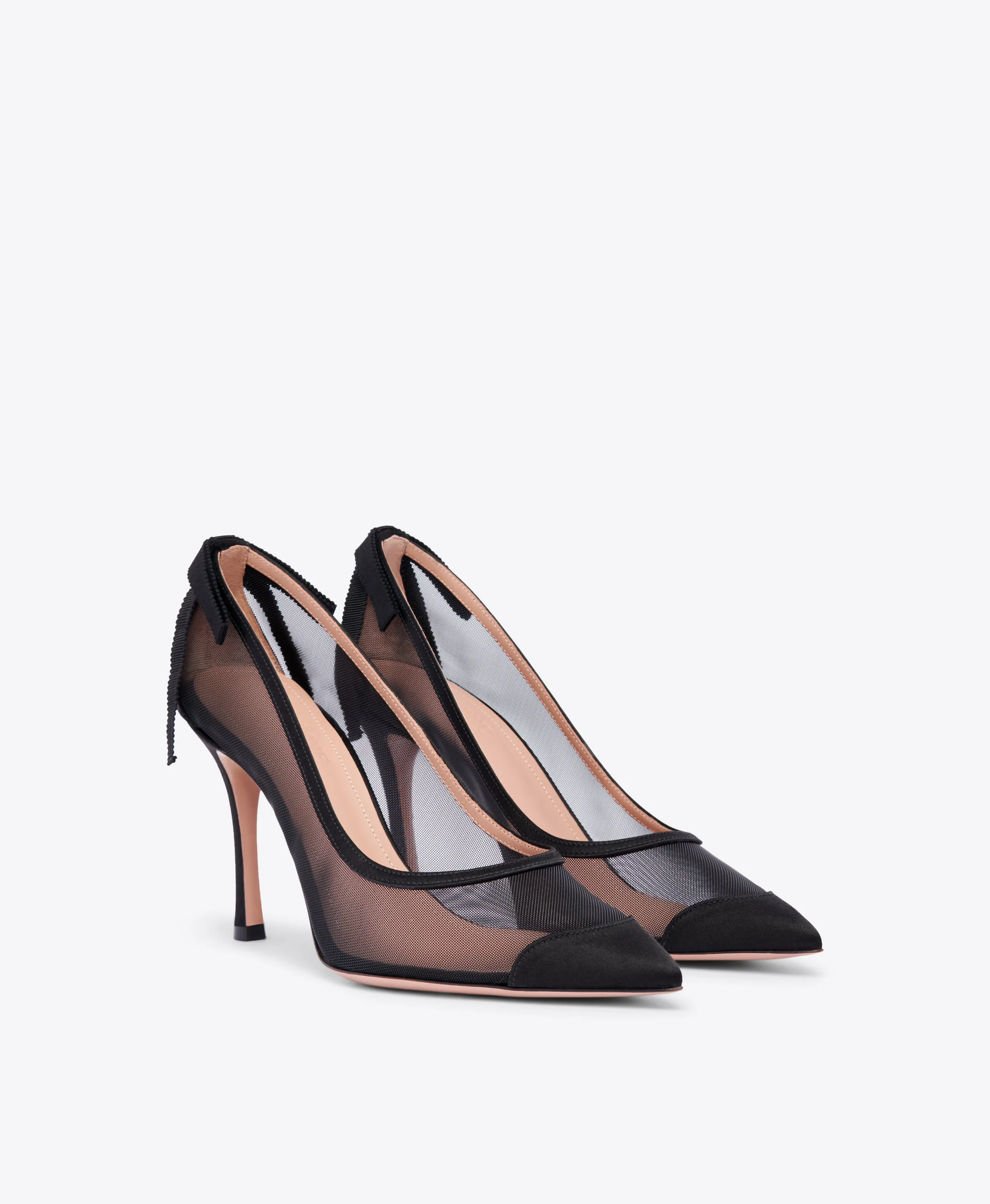 Liberty 90 Black Mesh Pumps