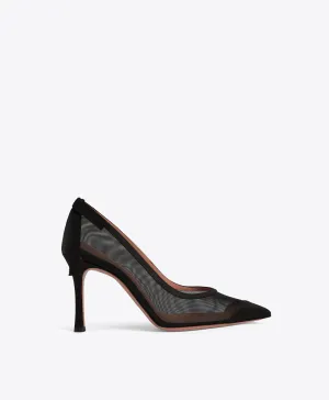 Liberty 90 Black Mesh Pumps