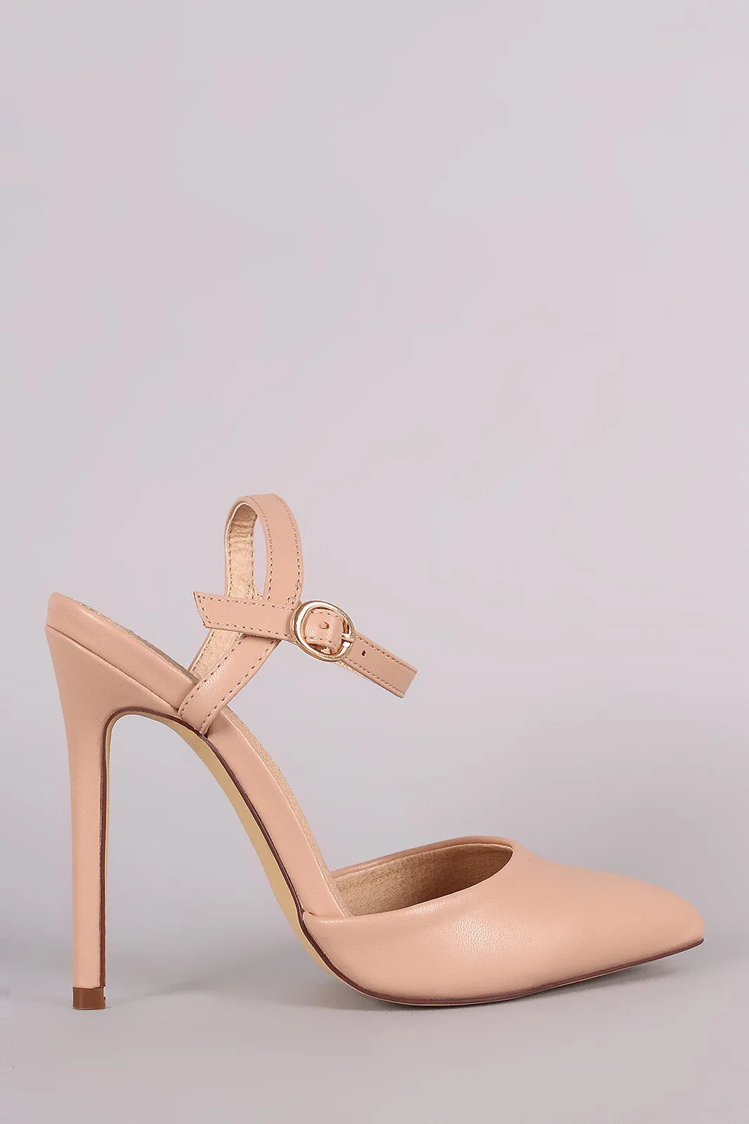 Liliana Pointy Toe Ankle Strap Stiletto Pump