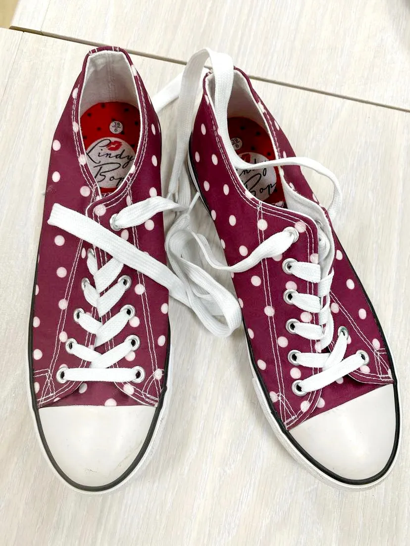 Lindy Bop polka Dot Trainers Uk Size 6