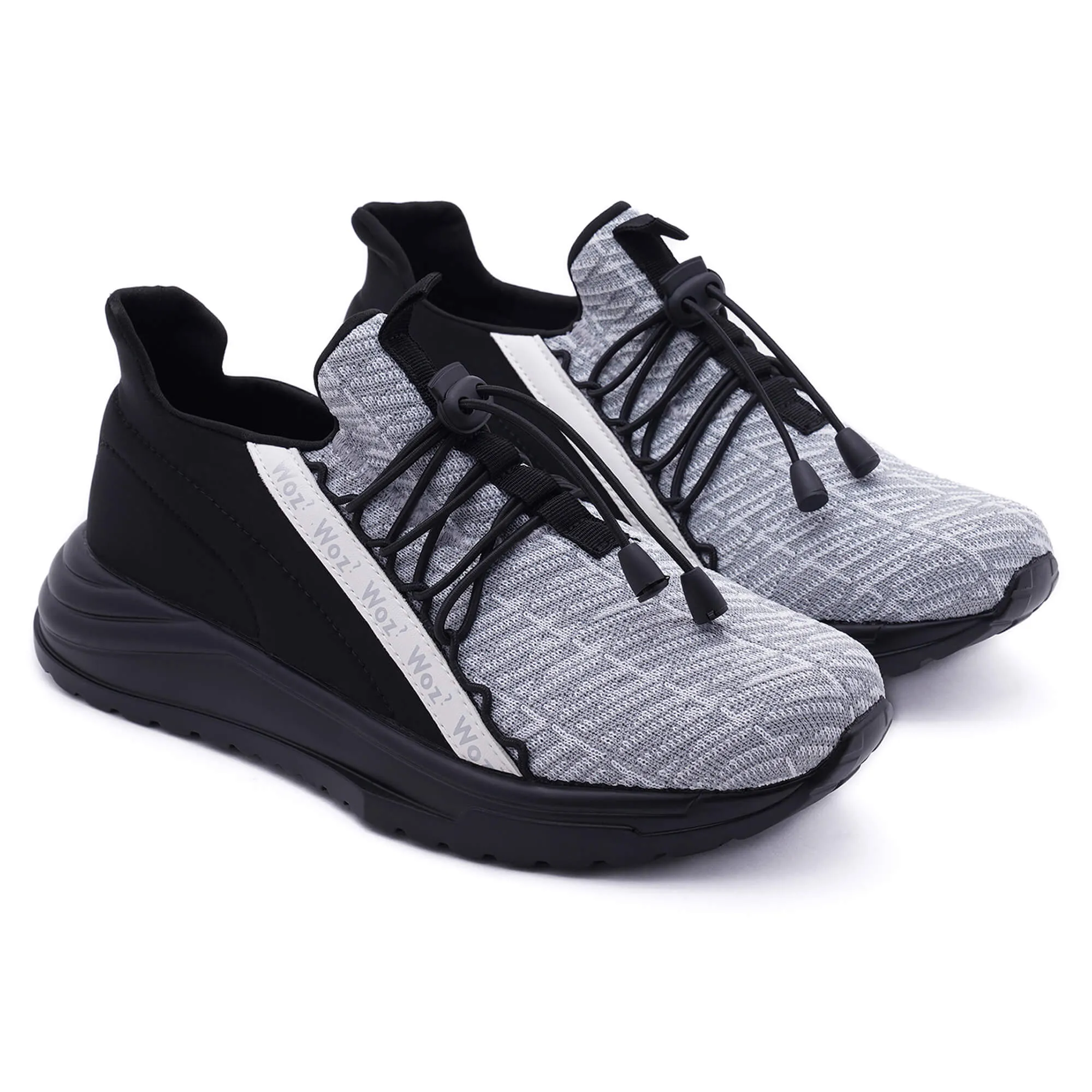 Lucca Black & Grey Sneakers