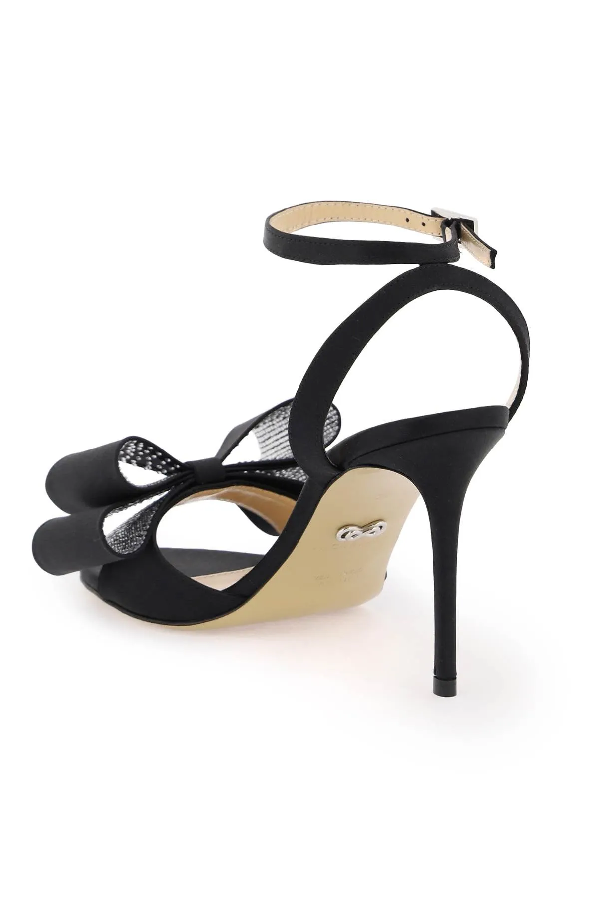 Mach E Mach Satin Le Cadeau Sandals With Double Bow