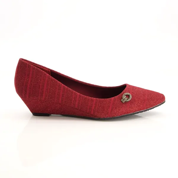 Maroon Heel Pumps for women