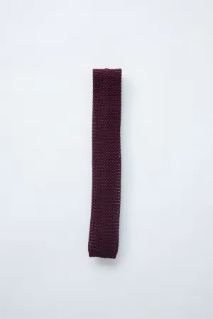 Maroon Knit Tie