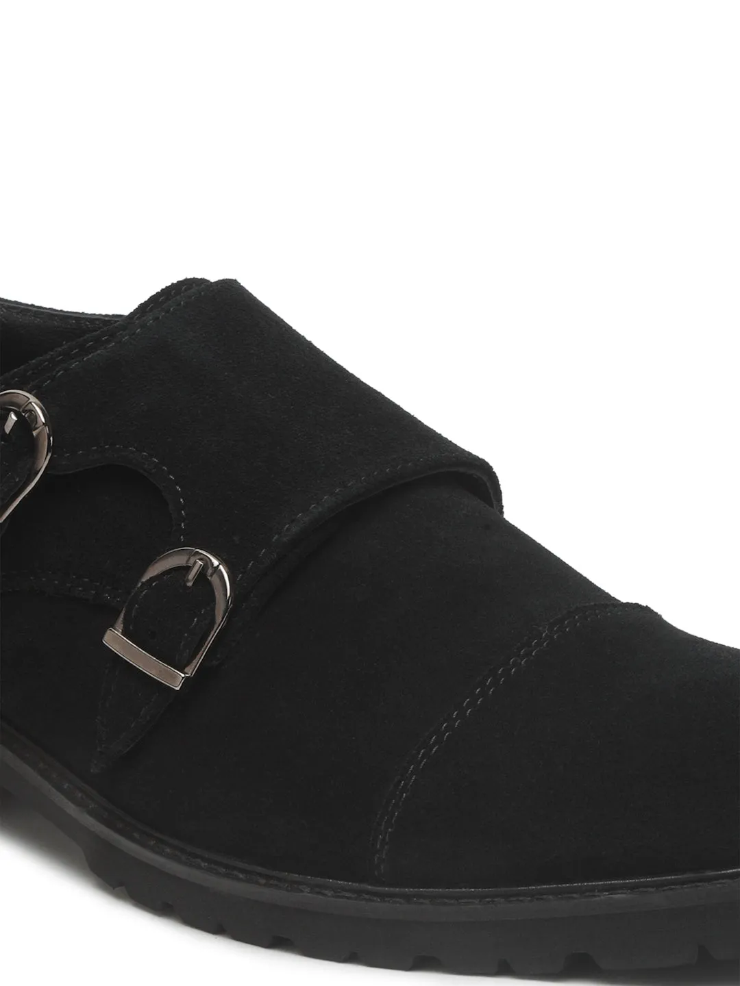 Men's Black suede Leather Moccasins shoes