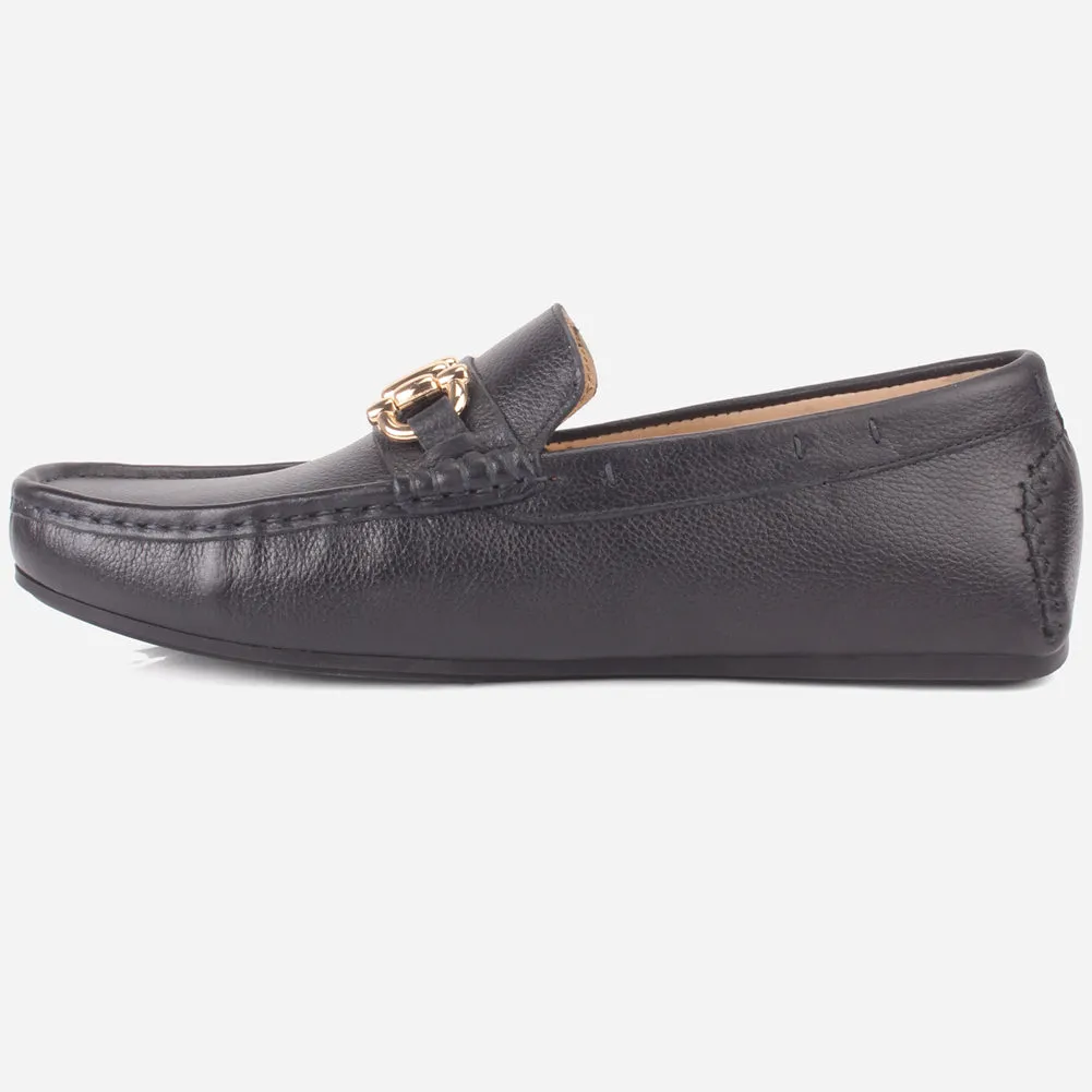 Mens "SHABZ" Leather Slip-on Moccasins