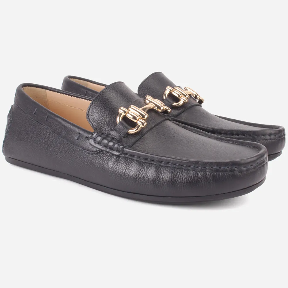 Mens "SHABZ" Leather Slip-on Moccasins