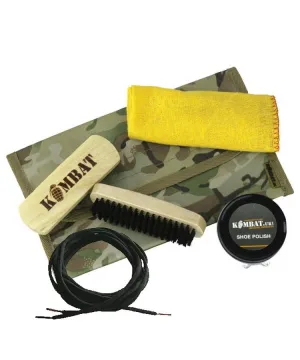 Military Boot Care Kit with Black Boot Polish