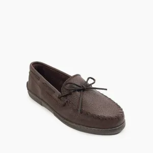 Minnetonka® Men's Classic Hard Sole Moosehide Leather Moccasins