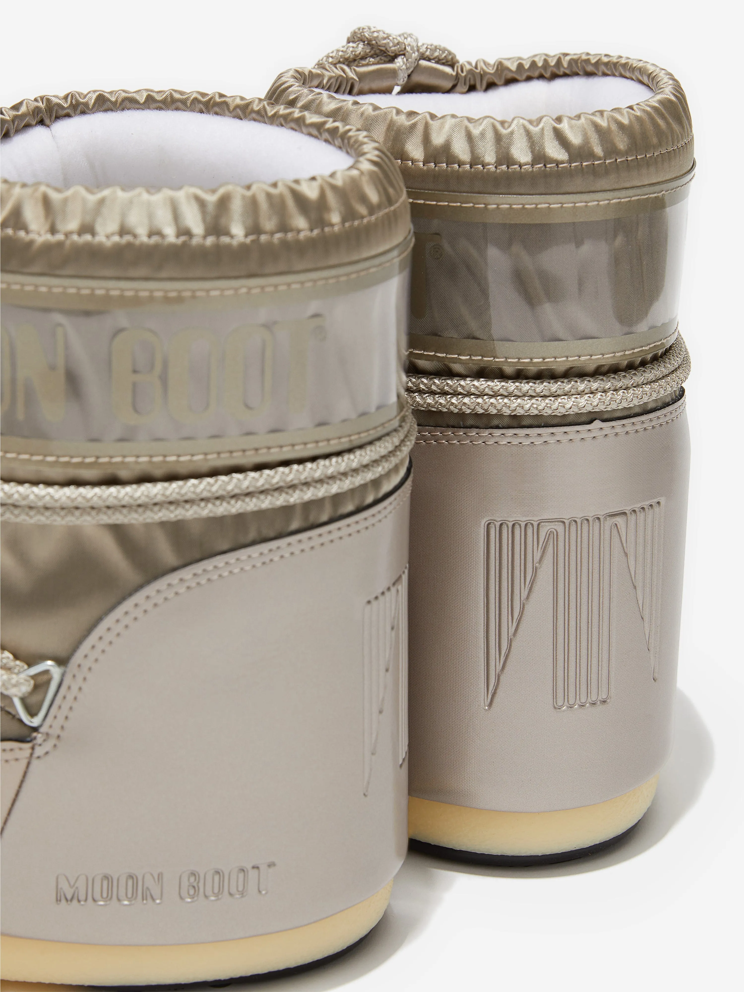 Moon Boot Girls Icon Low Glance Boots in Beige