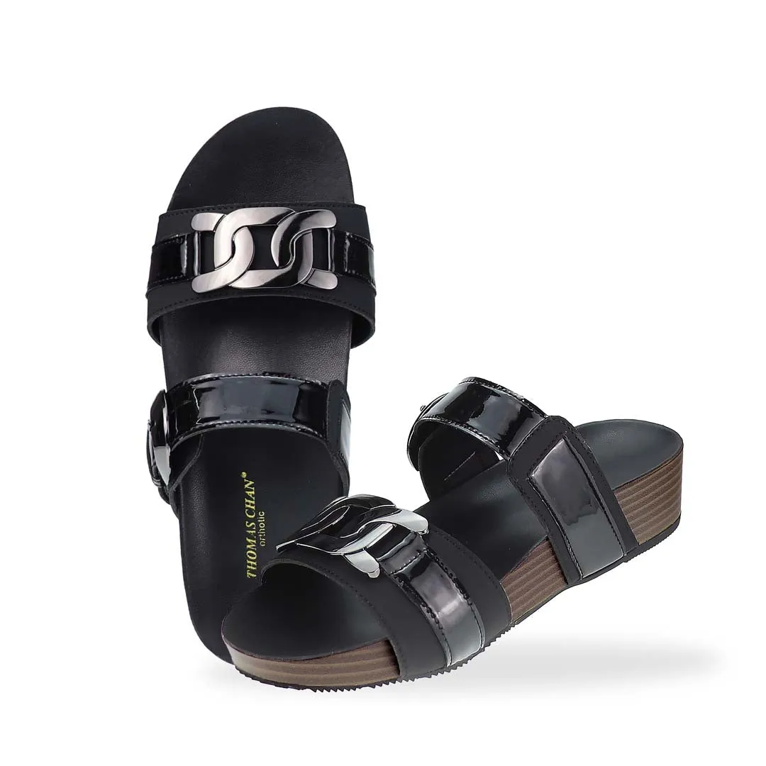 [NEW] Metallic Duo-Strap Adjustable Sandals