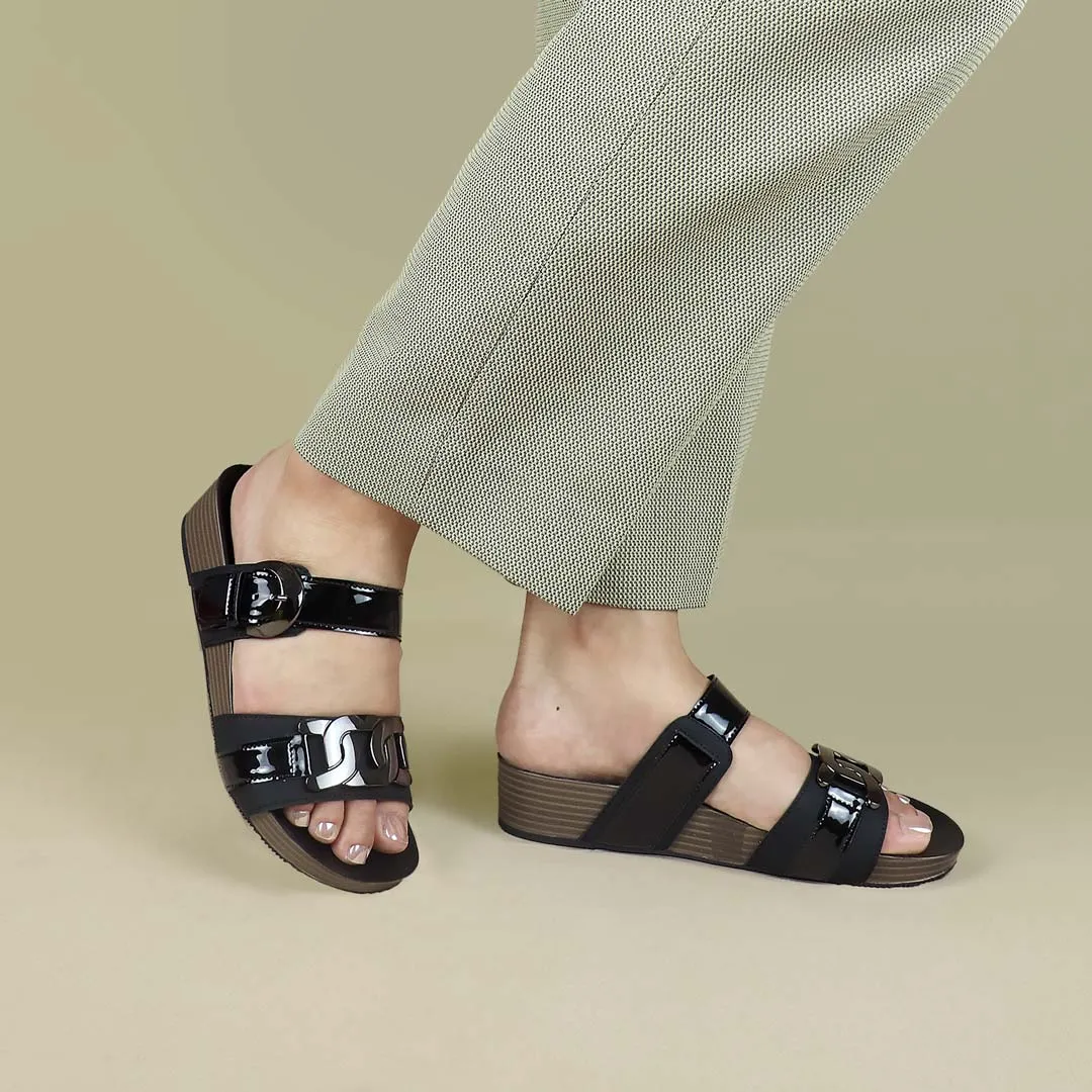 [NEW] Metallic Duo-Strap Adjustable Sandals