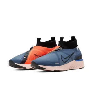 NK React Run Utility Blue and Orange Running Sneakers