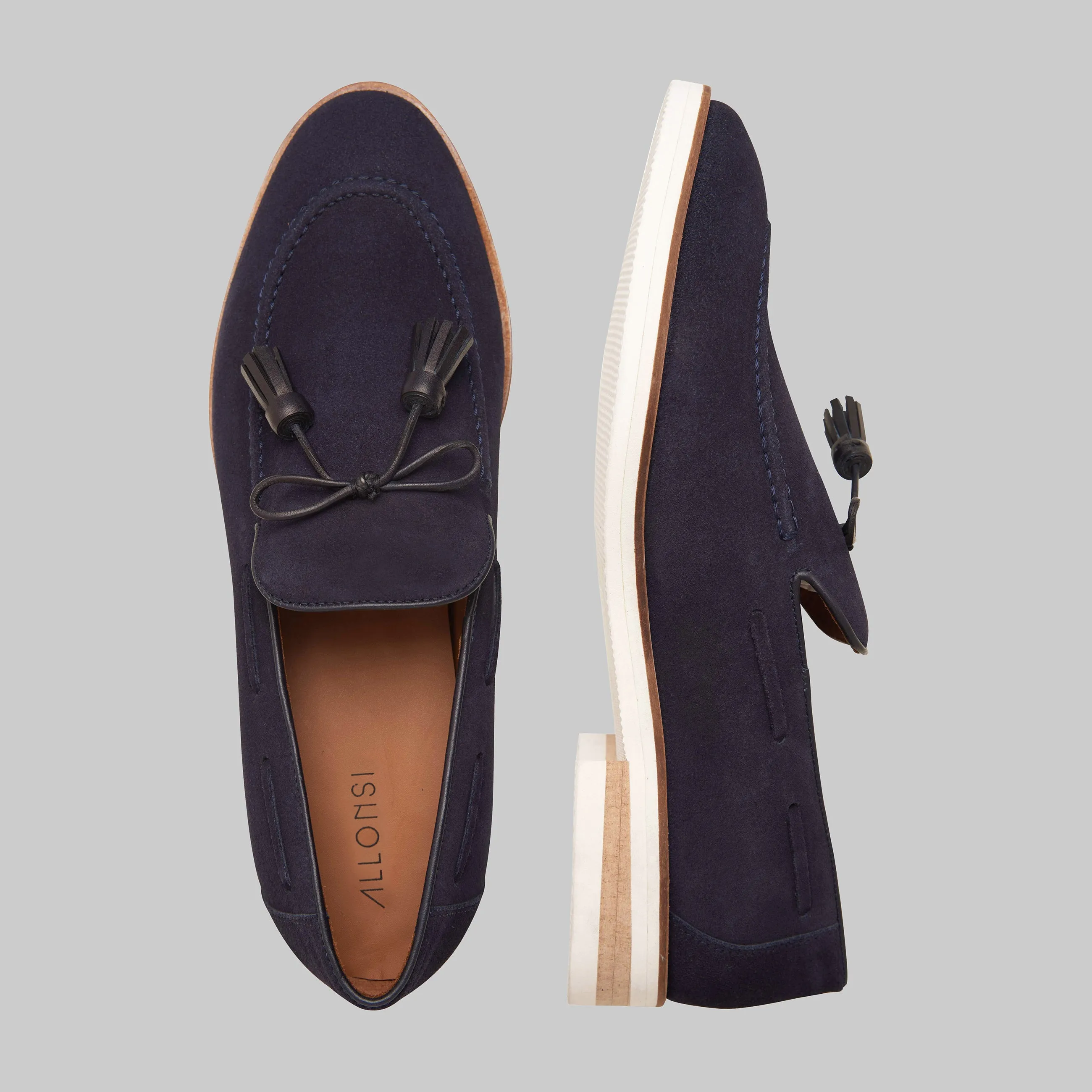 Orlan Tassel Suede Loafers