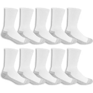 Pack Of 10 Durable Workgear Crew Antimicrobial Socks