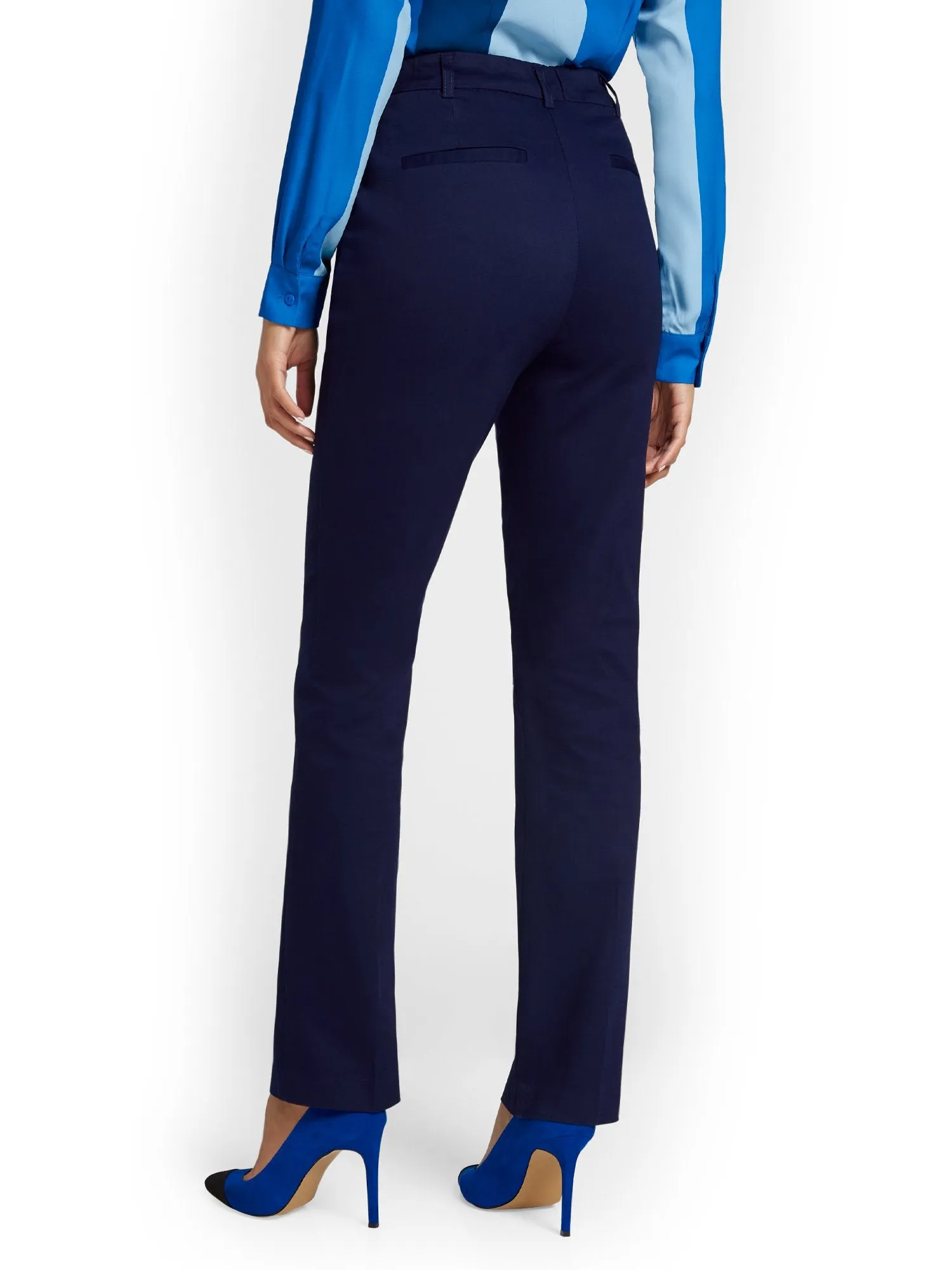 Petite High-Waisted Straight-Leg Pant - NY&Chic Collection