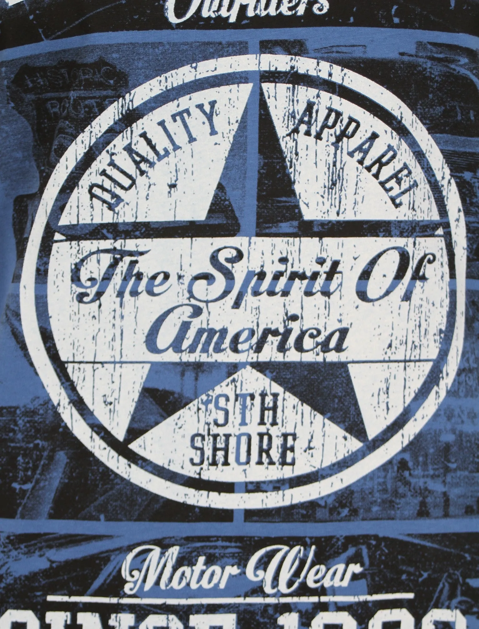 Print T-Shirt in Federal Blue  - South Shore