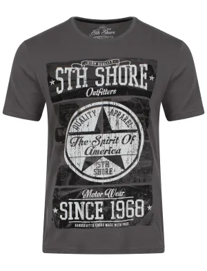 Print T-Shirt in Graphite Grey  - South Shore