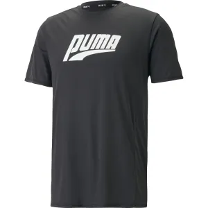 Puma Run Favourite Graphic Short Sleeve Mens Running Top - Black