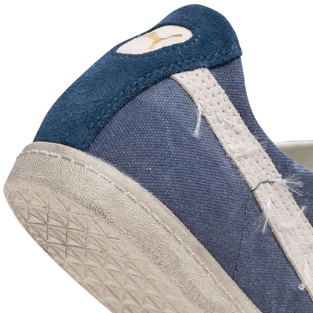 Puma scarpa sneakers da uomo in canvas Glyde Washed Low 355505 01 Blu