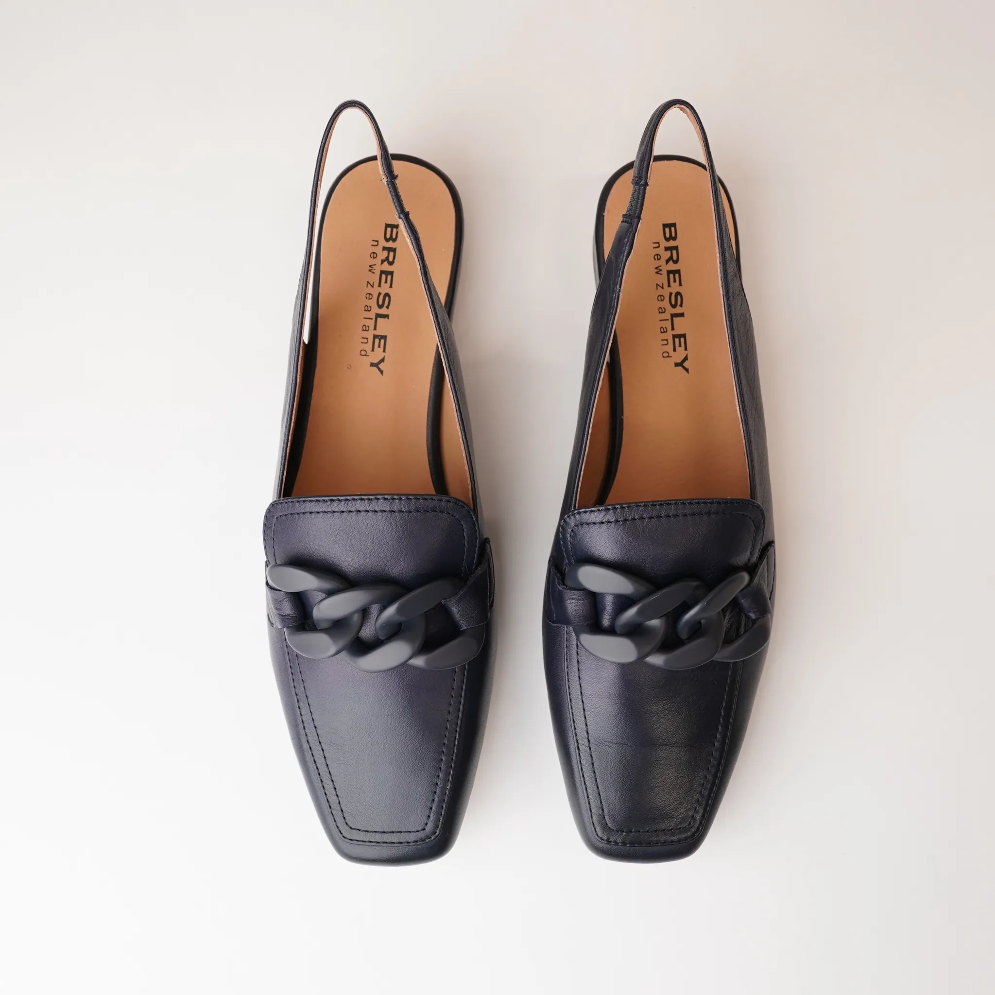 Randal Navy/Navy Leather Loafers