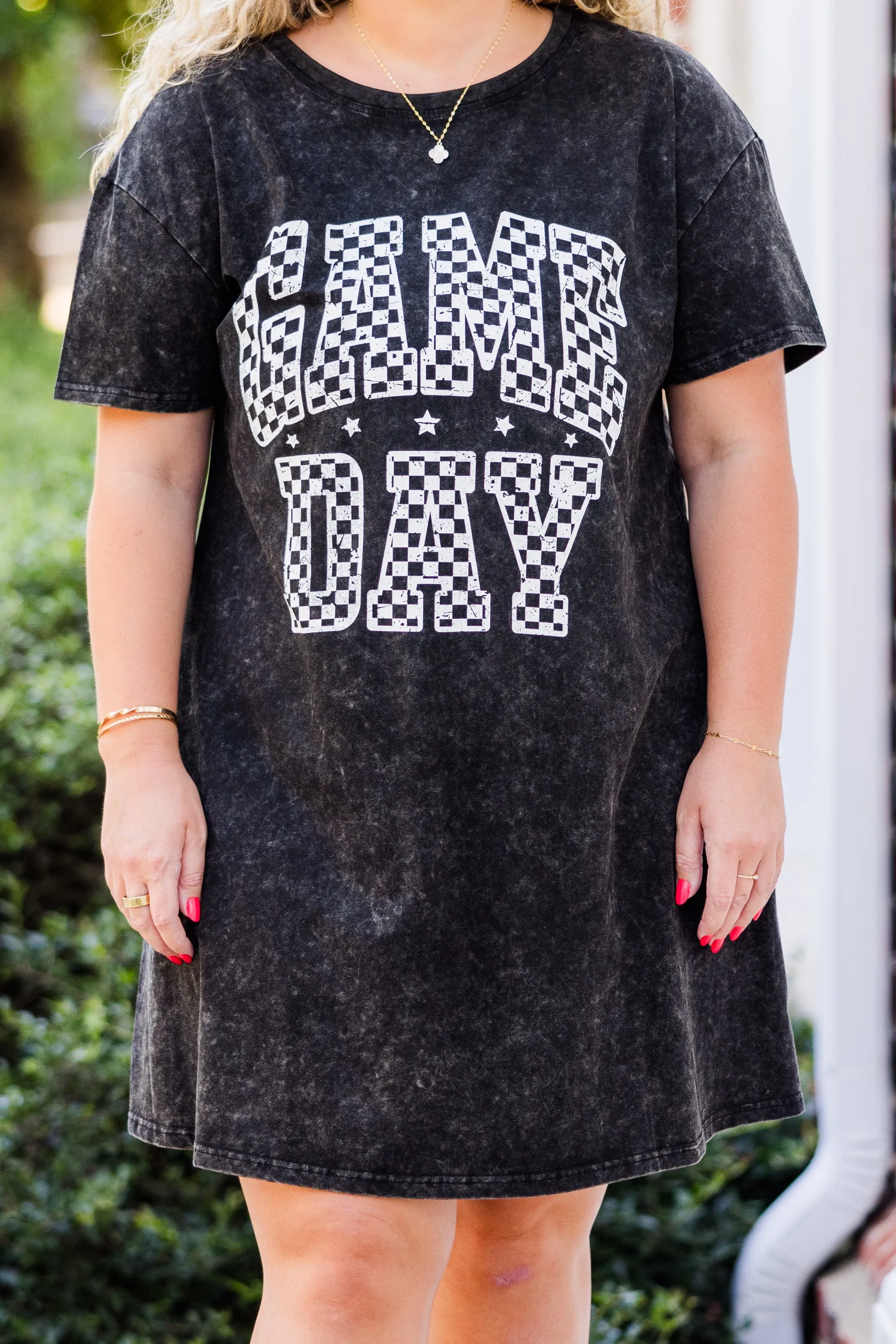 Ready For Game Day T-Shirt Dress, Black