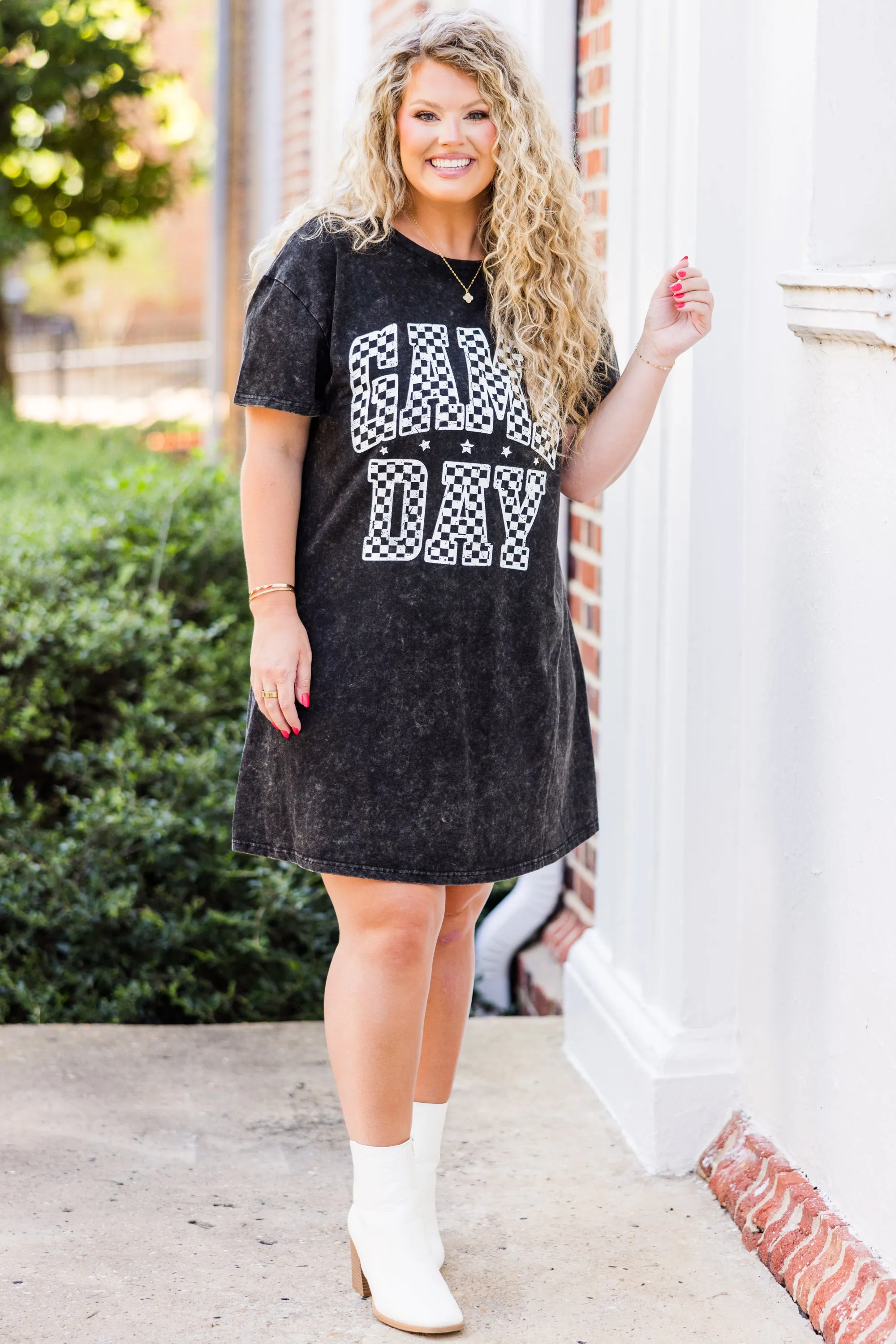 Ready For Game Day T-Shirt Dress, Black