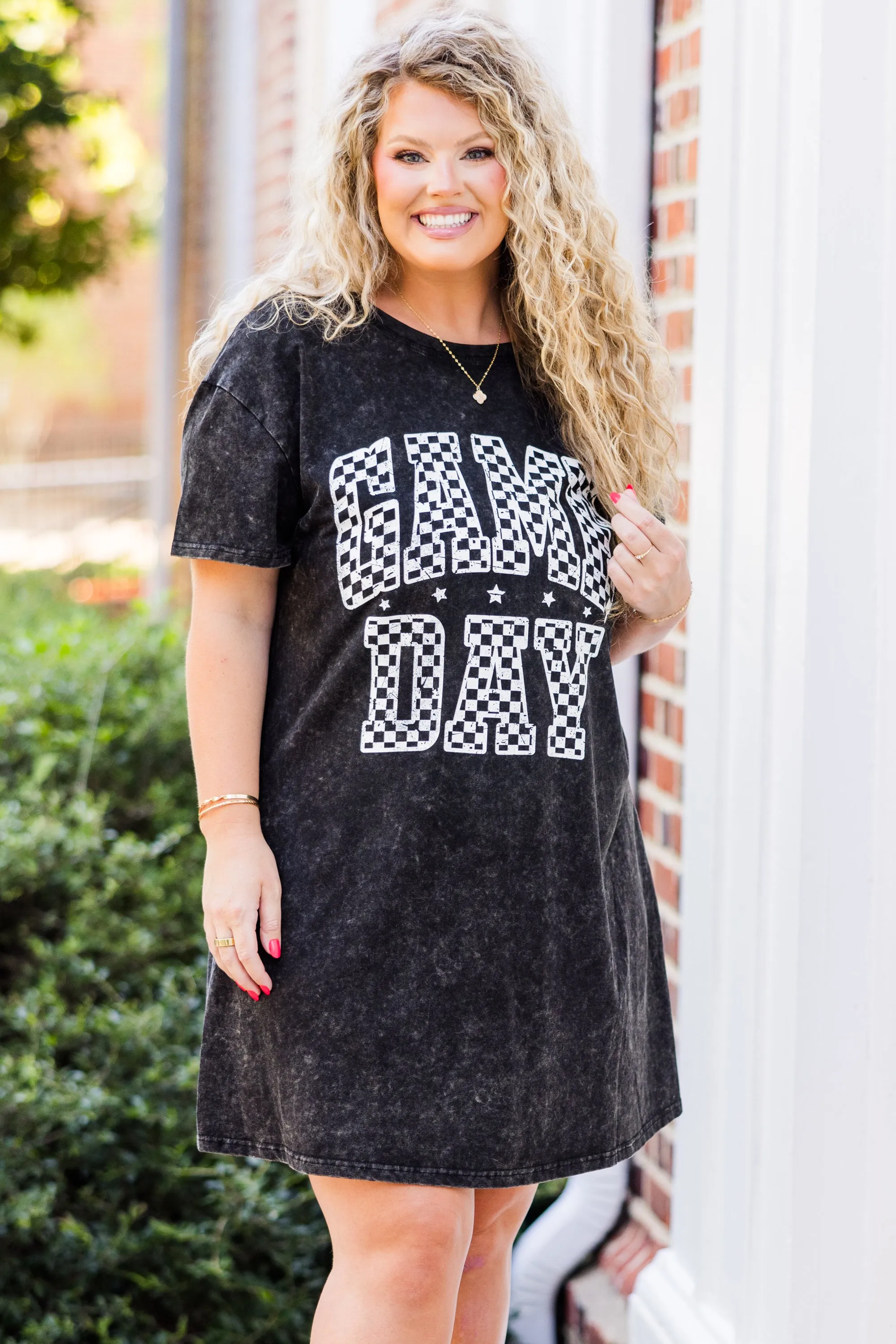 Ready For Game Day T-Shirt Dress, Black