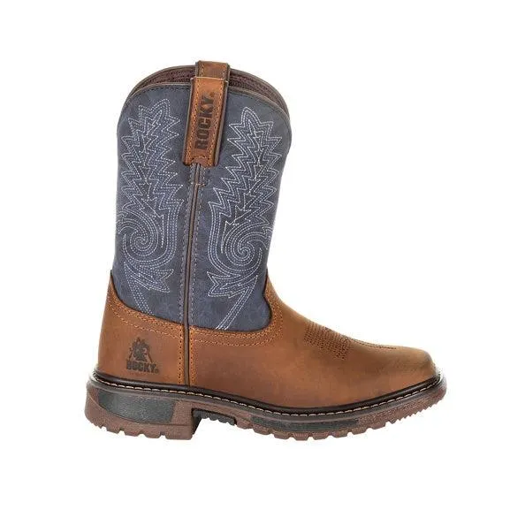 Rocky Children’s and Youth Original Ride Denim & Brown Western Boots RKW0255