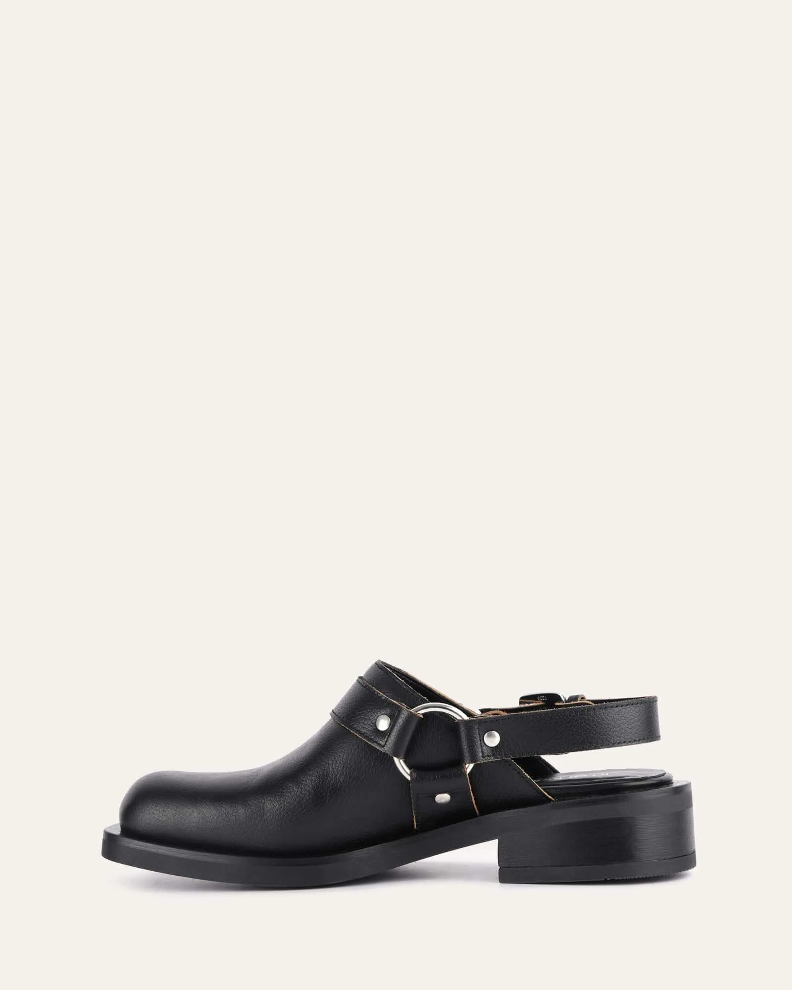 ROMAN SLINGBACK LOAFERS BLACK LEATHER