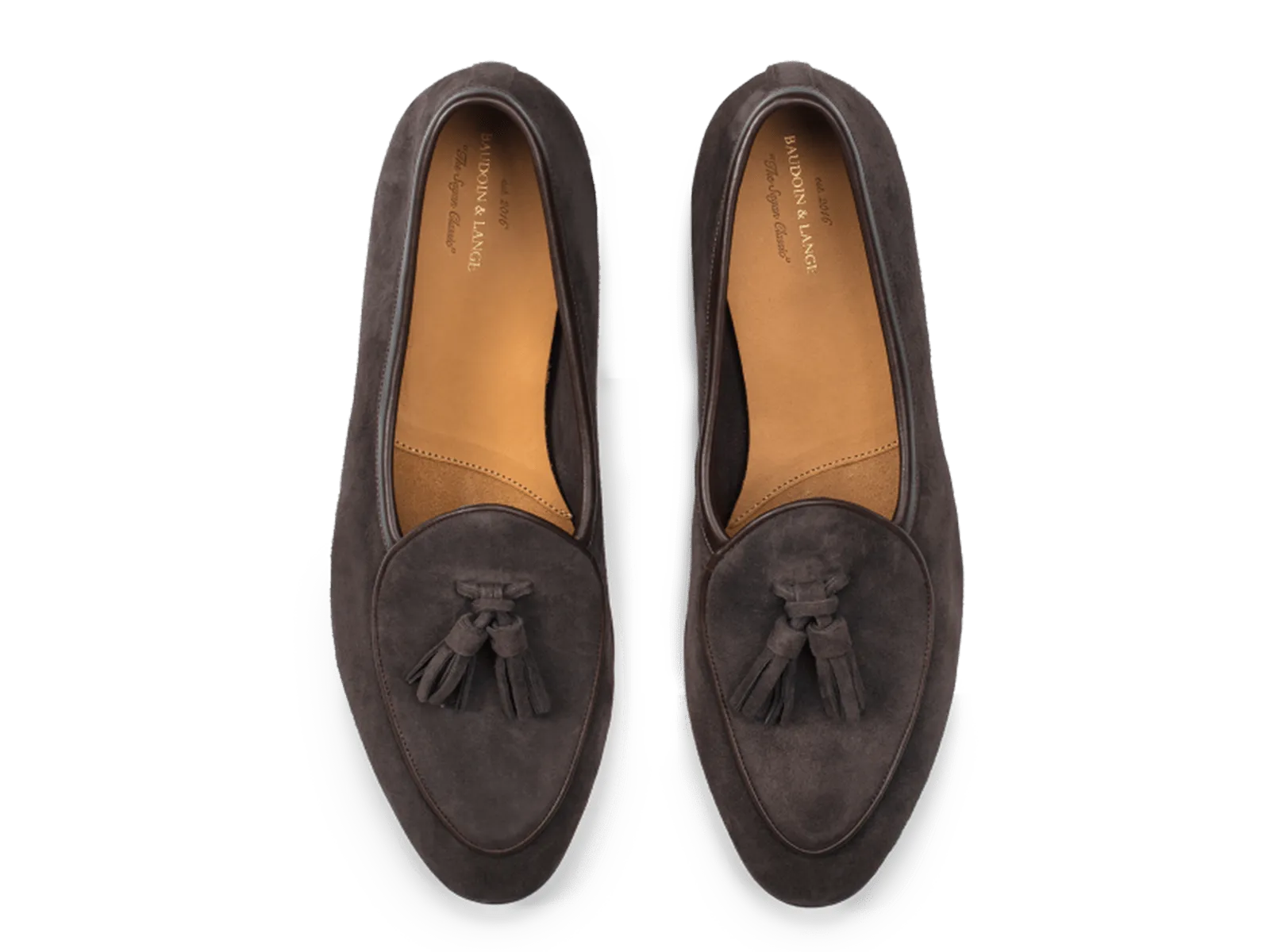 Sagan Classic Tassel Loafers in Bark Grey Asteria Suede