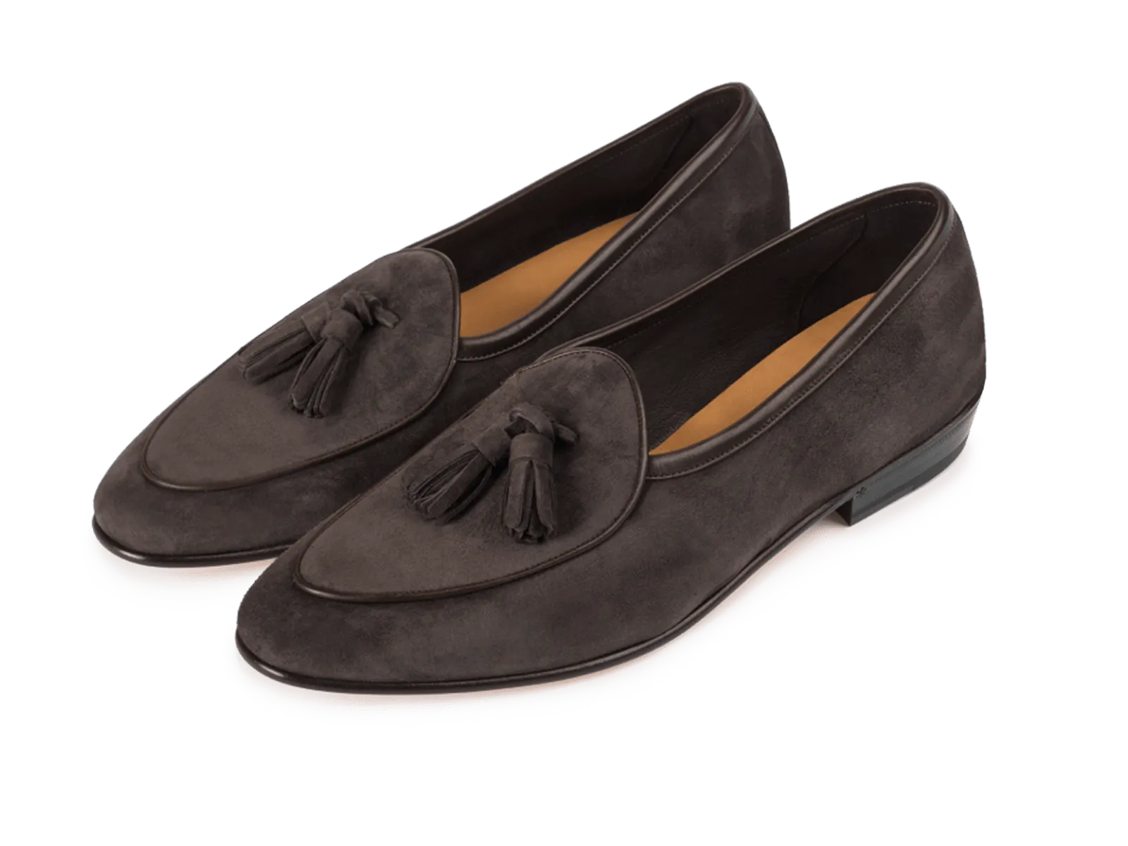 Sagan Classic Tassel Loafers in Bark Grey Asteria Suede