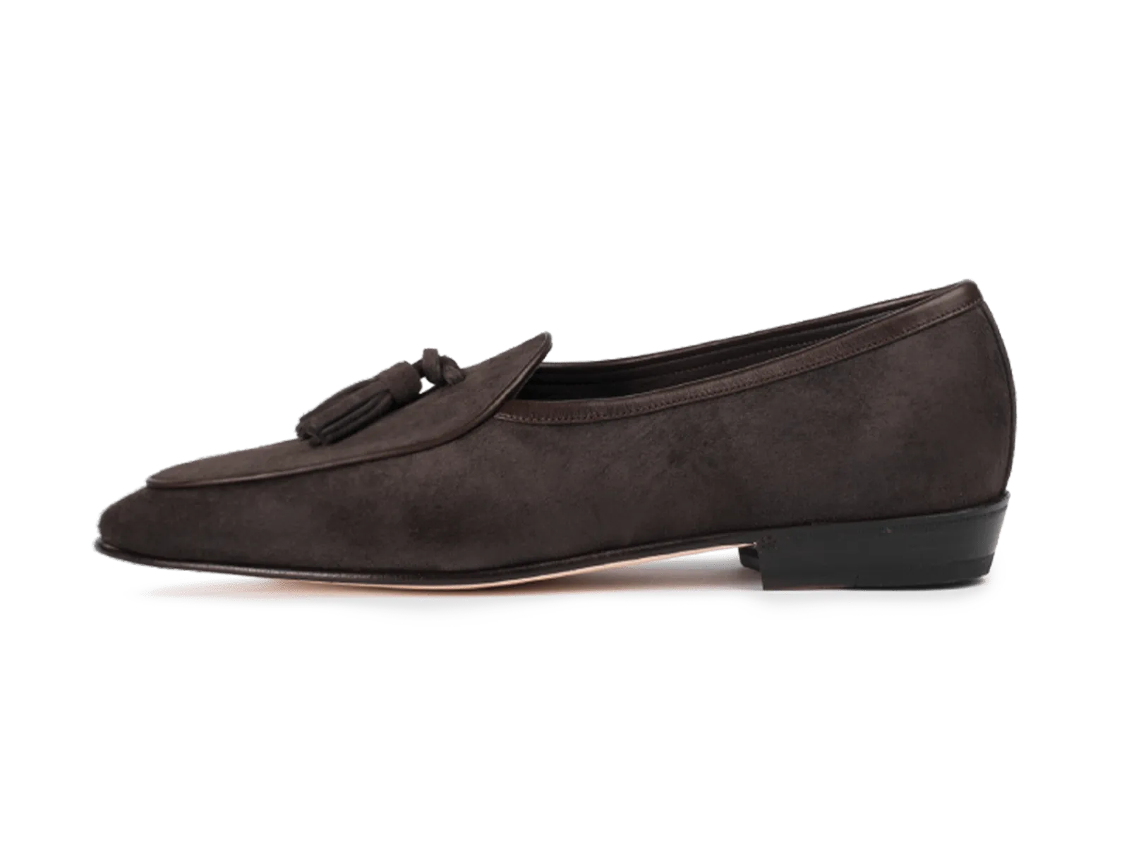 Sagan Classic Tassel Loafers in Bark Grey Asteria Suede