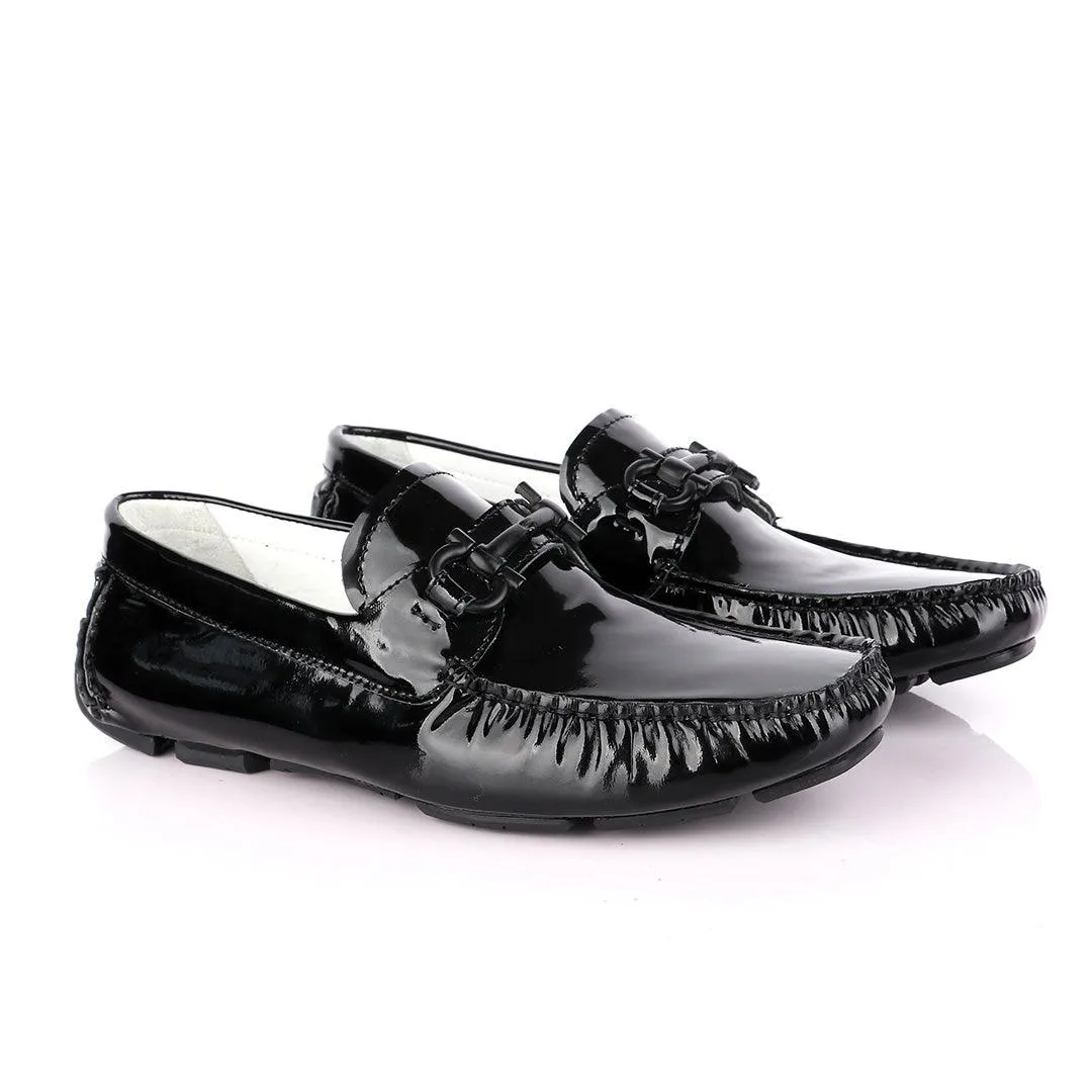 Salvatore Ferragamo Men's Wetlips Black Driver