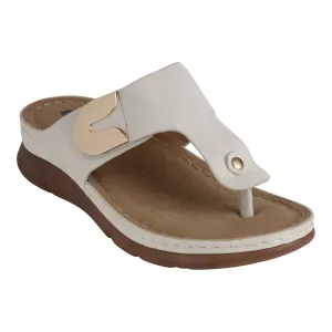 Sam White Thong Flat Sandals