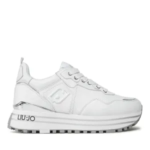 Scarpe Donna LIU JO Maxi Wonder 01 Sneakers Platform in Pelle Bianca