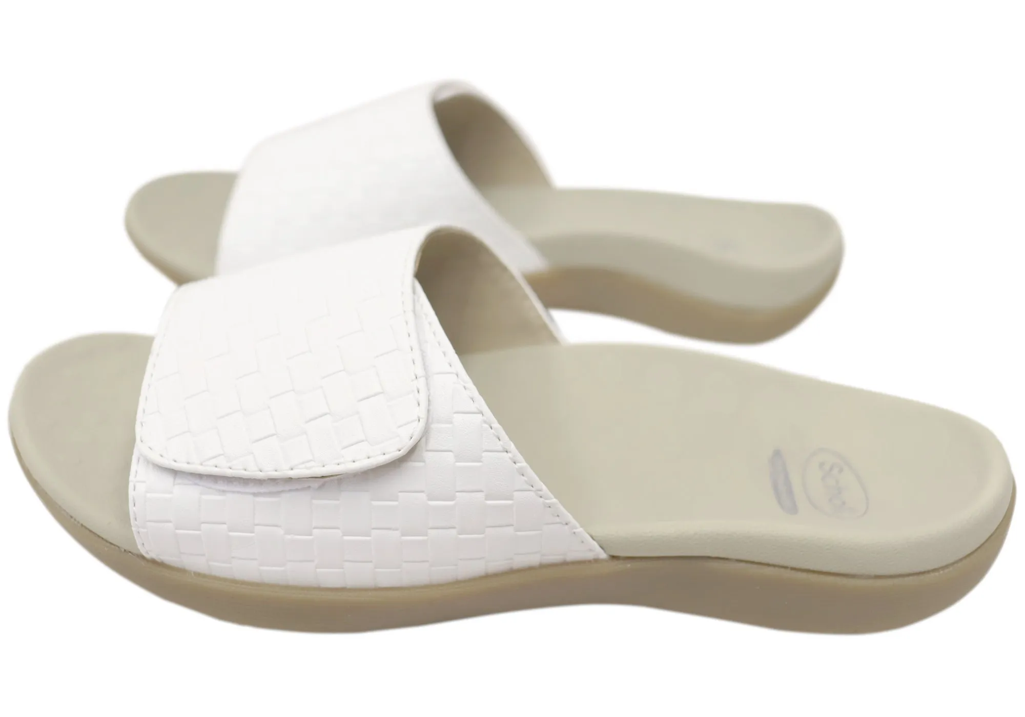 Scholl Orthaheel Samos II Womens Comfortable Supportive Slides Sandals