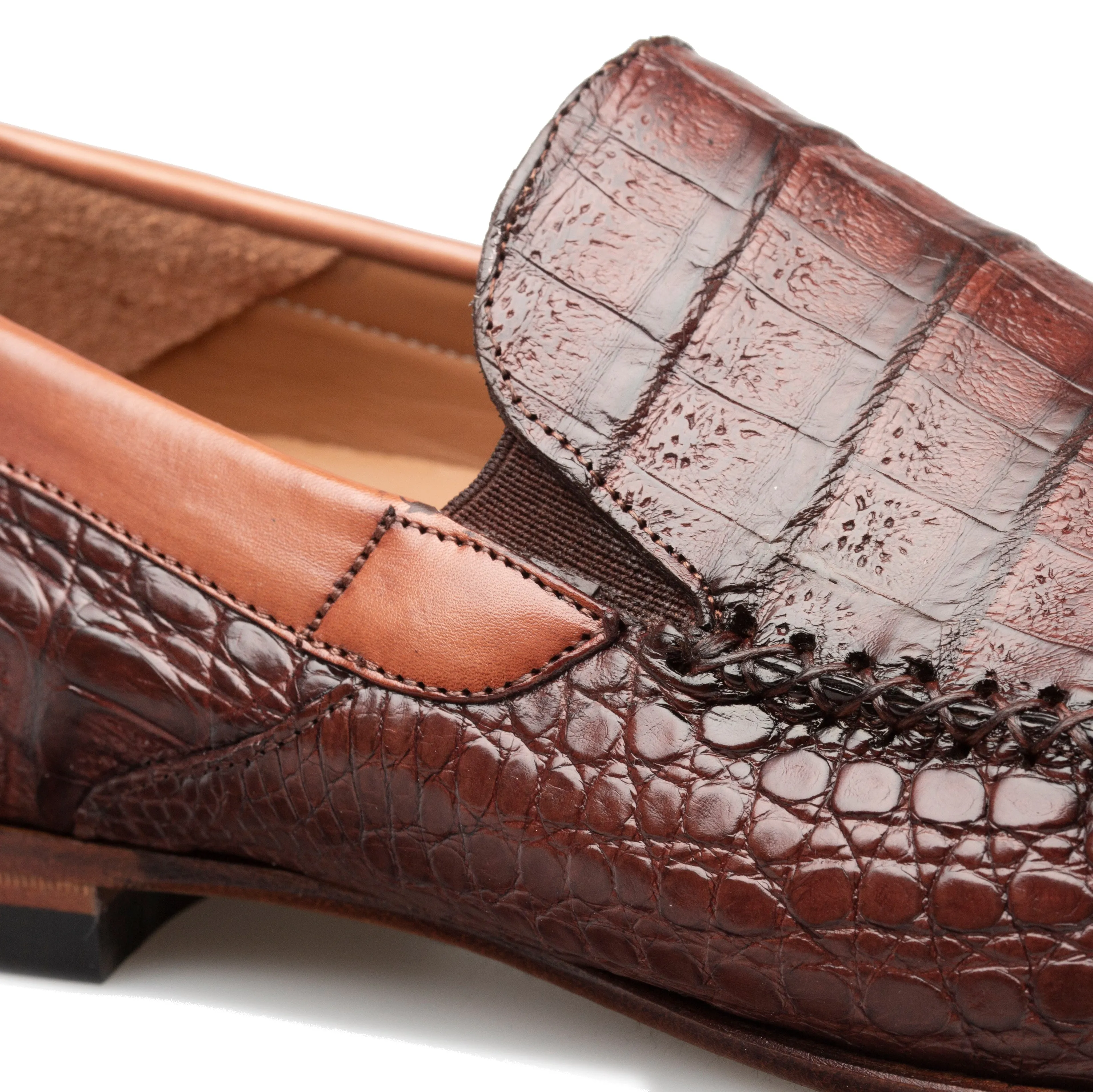 Simon II Crocodile Moccasin