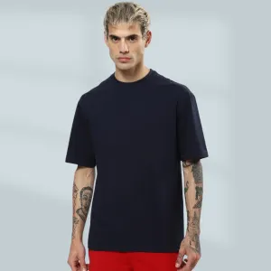 Solid Navy Blue Oversize T-shirt