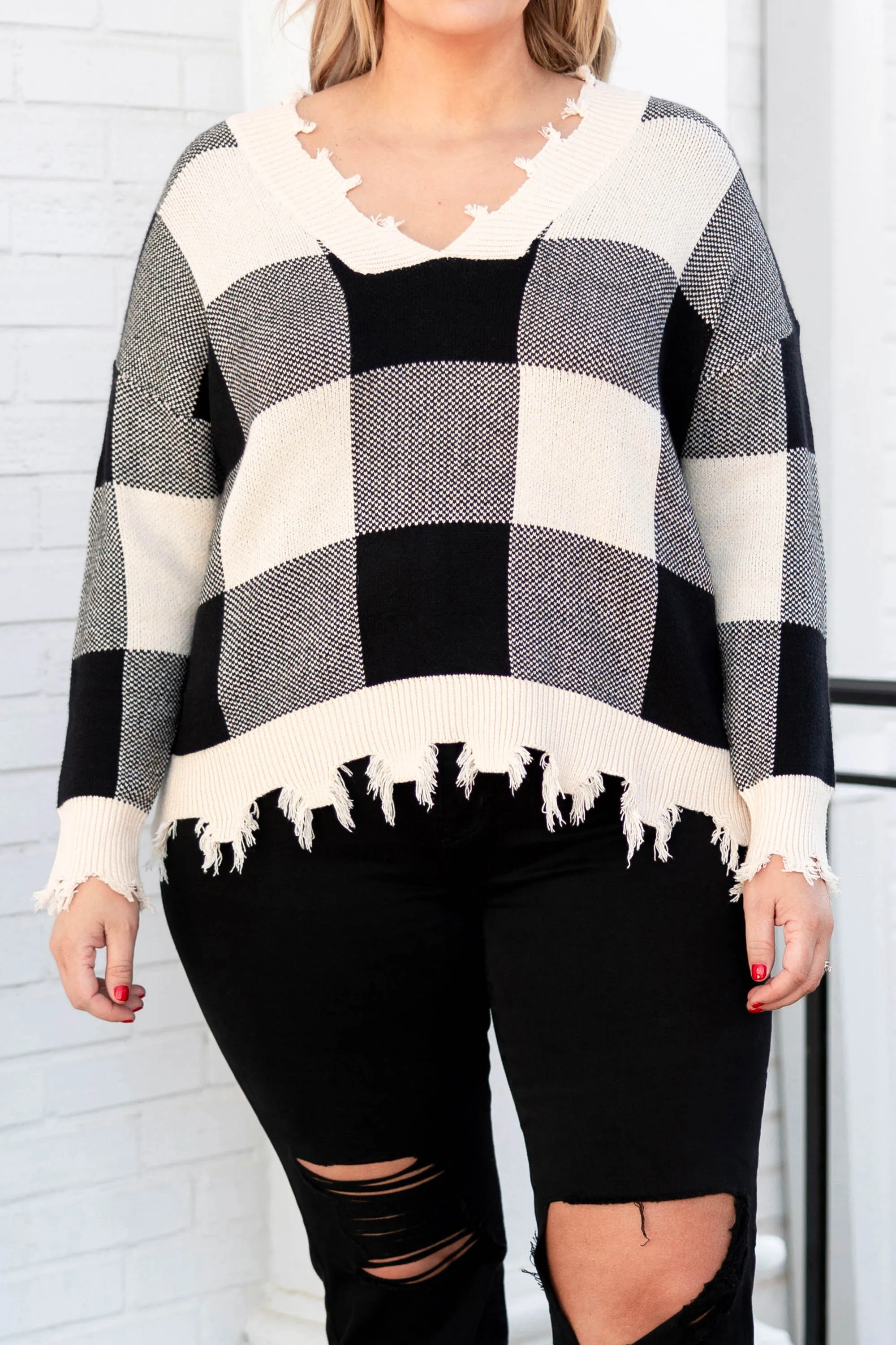 Spark An Idea Sweater, White Black