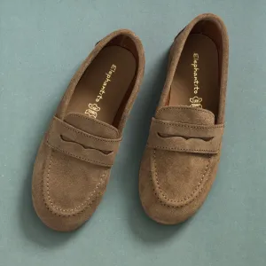 Suede Penny Loafer Toffee Brown