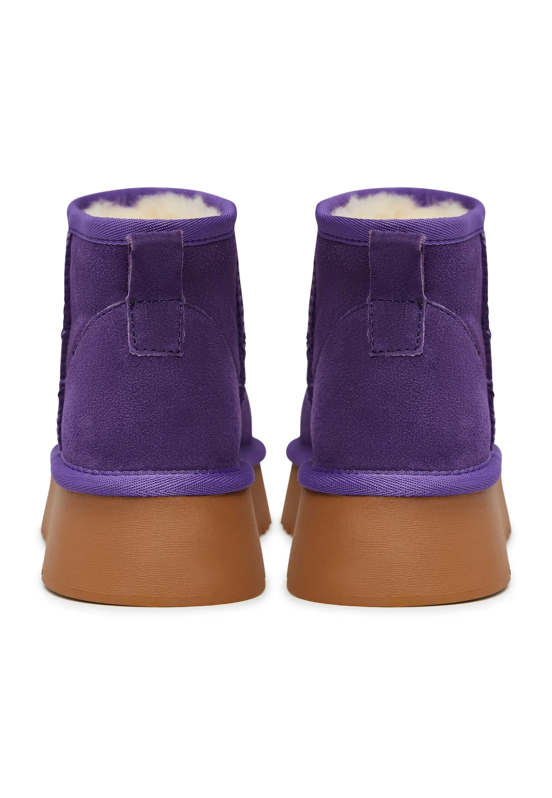 Suede Platform Winter Boots - Lilac