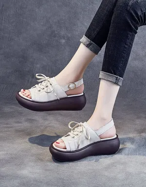 Summer Wedge Adjustable Slingback Sandals