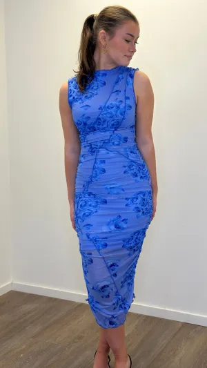 SUTTON DRESS TOBI BLUE PRINT